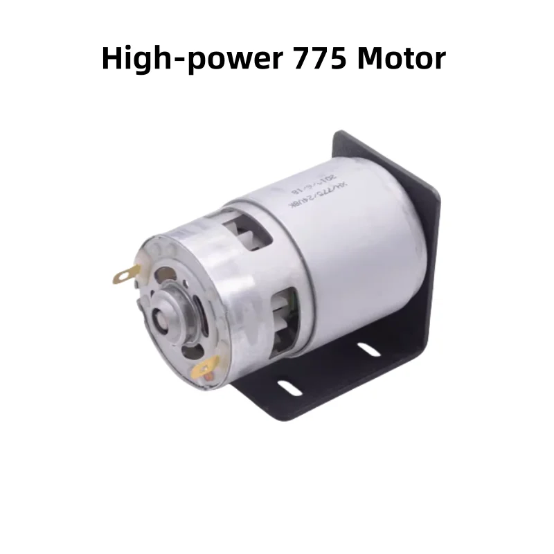 High-Power 775 Motor (12V/24V) With Double Ball Bearings, For Drills, Saws, Dryers, High Torque, Bracket Included.