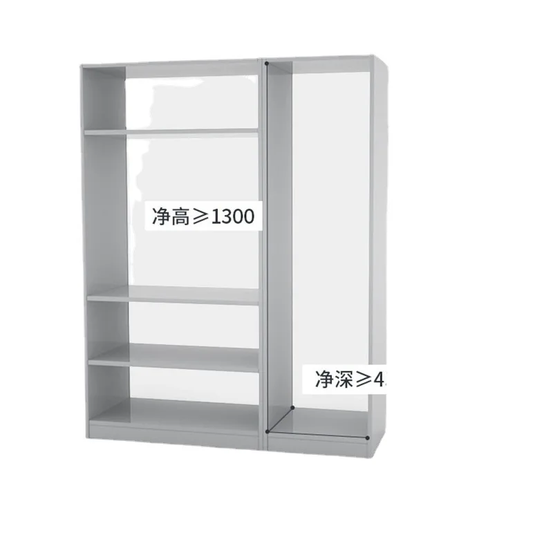 Wardrobe built-in push-pull full-length mirror rotating folding full-body mirror cabinet mirror household