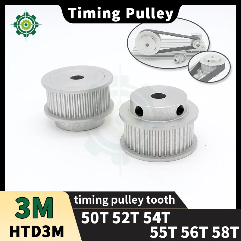 HTD3M Timing Pulley 50T 52T 54T 55T 56T 58T 3M Synchronous Wheels 50teeth 52teeth 54teeth 55teeth 56teeth 58teeth HTD 3M Pulley