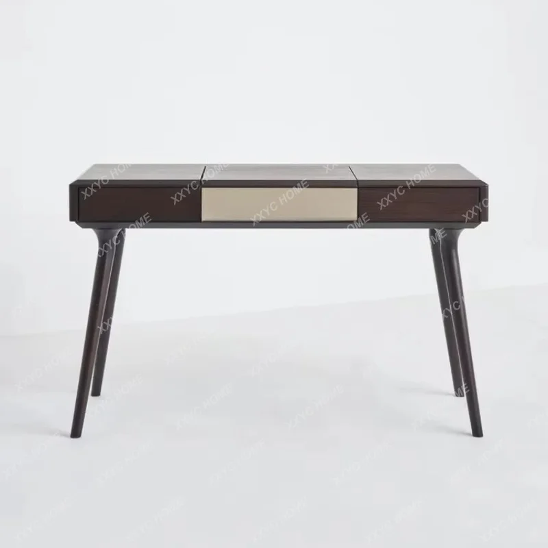 XX minimalist solid wood dressing table with mirror with drawers  high-end makeup table