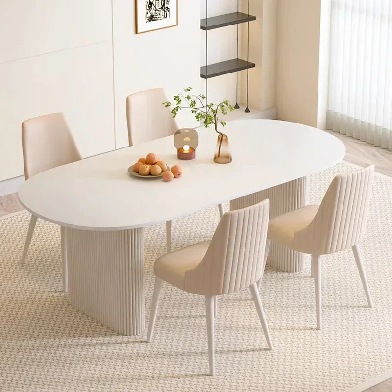 Oval Dining Table Transformer Table Kitchen Island Mobile Console Table Dinning Center Restaurant Juegos Comedor Hotel Furniture