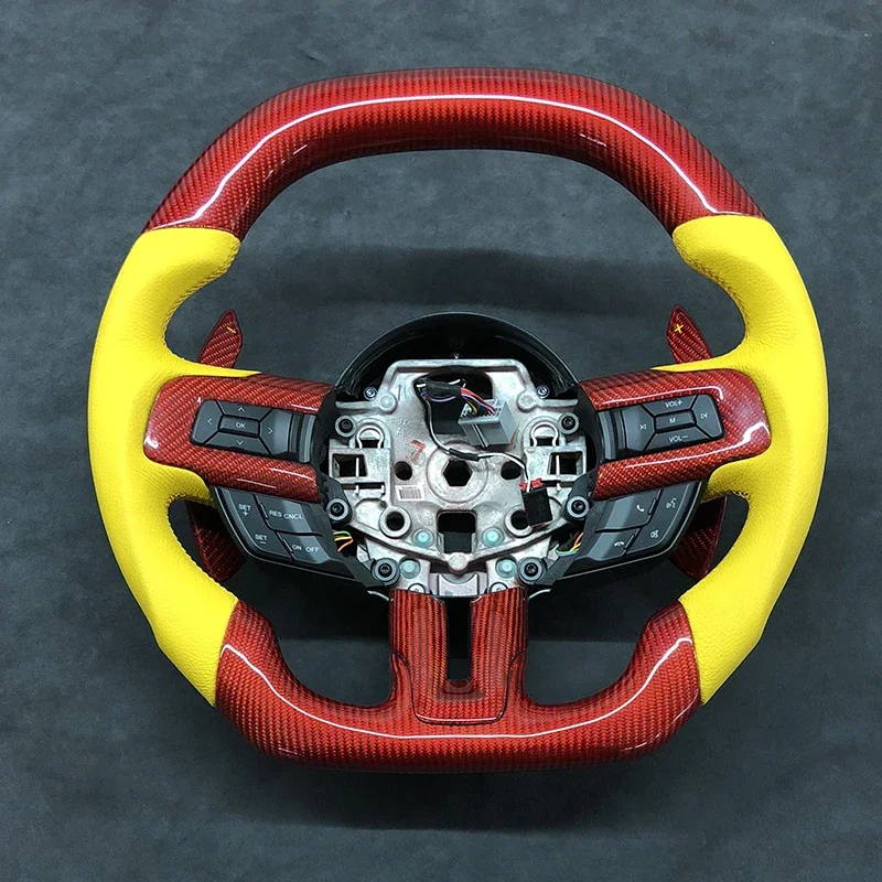 Real Carbon Steering Wheel for Ford Mustang 2015 2016 2017 2018 2019 2020 carbon fiber real steering wheel