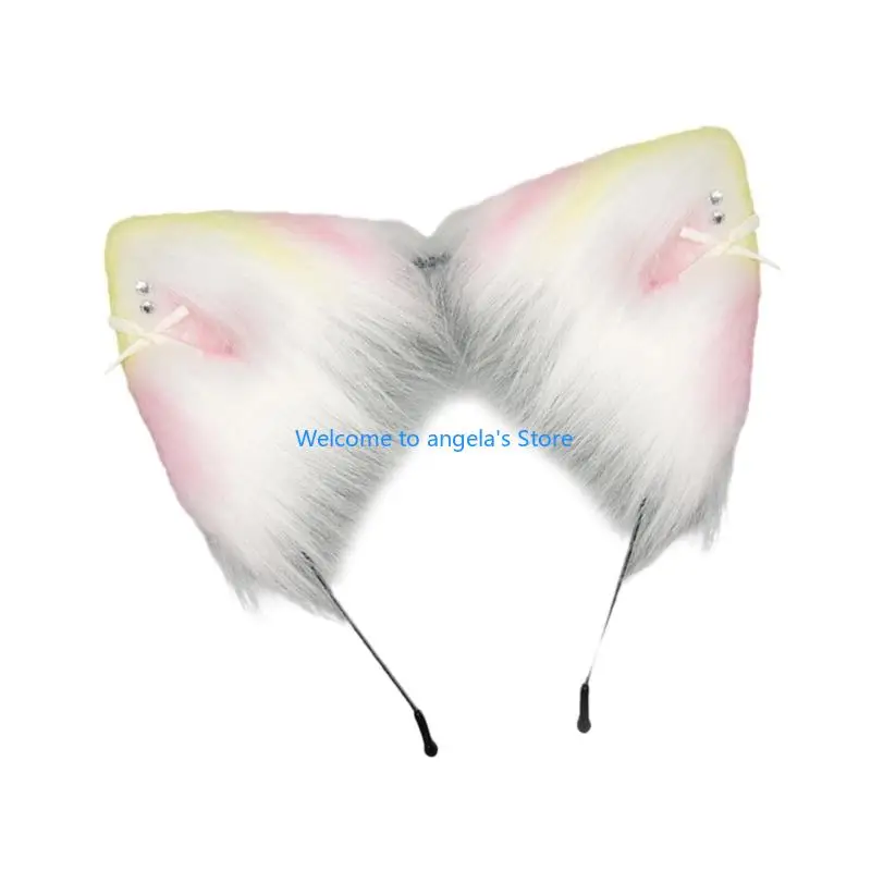 X4YC رباط شعر صناعي دائم لسماع الهرة سهل التنظيف لمناسبات الاحتفالات #3