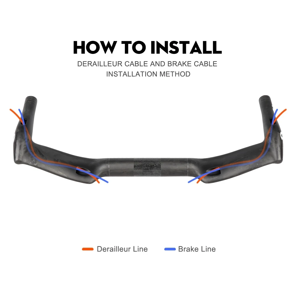 TOSEEK UD ألياف الكربون الدراجة TT المقود 31.8 مللي متر دراجة TT مقود 400/420/440 مللي متر لسباق الدراجات #5