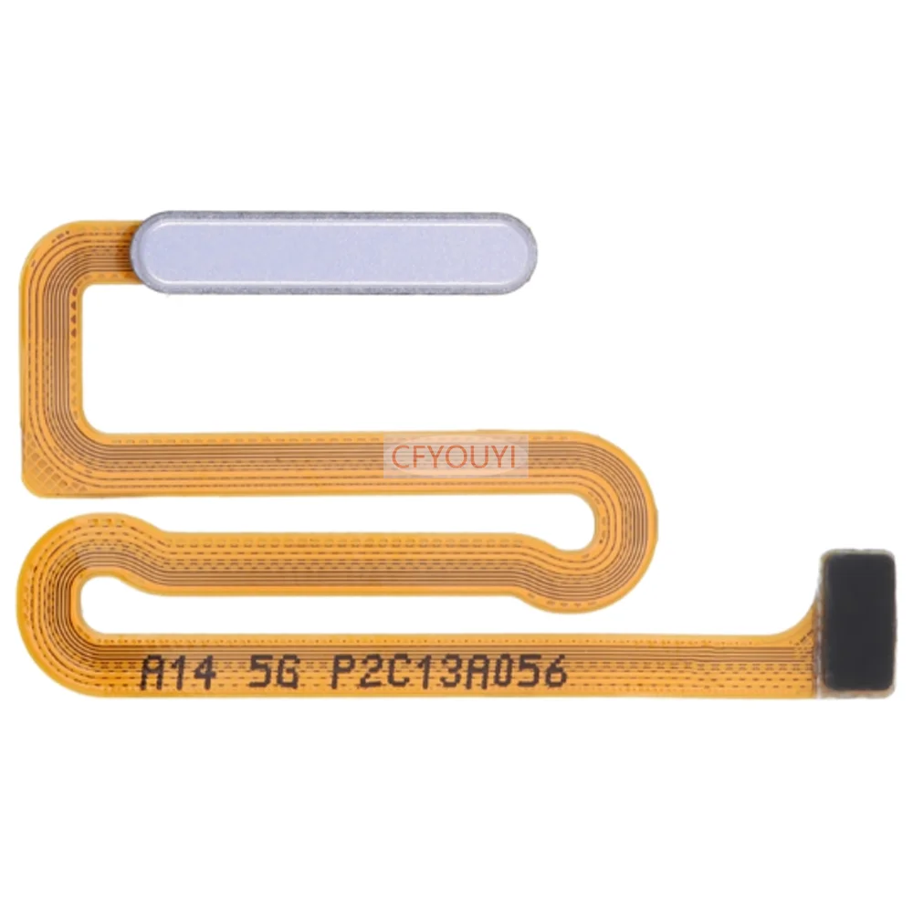 For Samsung Galaxy A14 5G SM-A146B A14B Power ON OFF Fingerprint Sensor Flex Cable (Silver/Green)