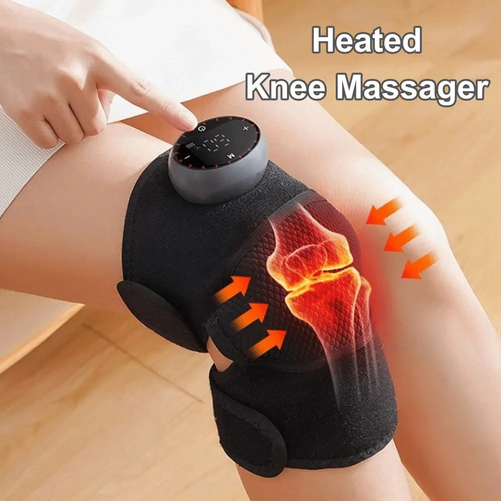 New Pain Relief Knee Massager 5 Heating Mode USB Recharging Heated Knee Pad Muscle Relaxation Heated Knee Guards Home Use