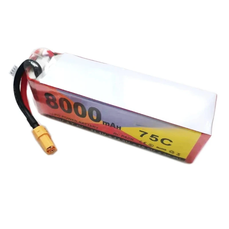 For FPV Drone ZOP POWER 75C High Rate 11.1V 8000mAh UVA Lithium Polymer FPV RC Drone Battery with XT90 Connector