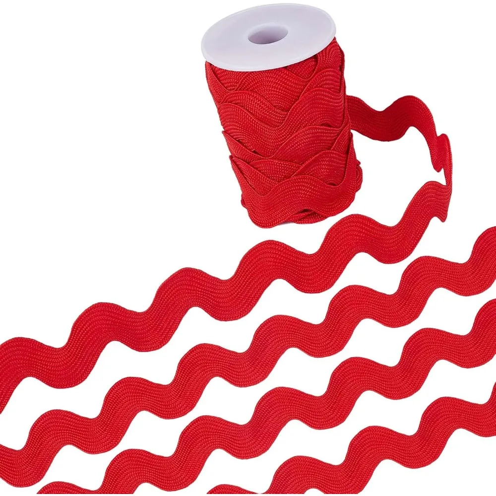 Tissu Zig Zag pour bricolage, vague de Noël, couture, cintrage, dentelle, garniture pour artisanat, kit d'emballage de robe, 0.78 pouces-1.33 pouces, 20mm-34mm, 10 mètres