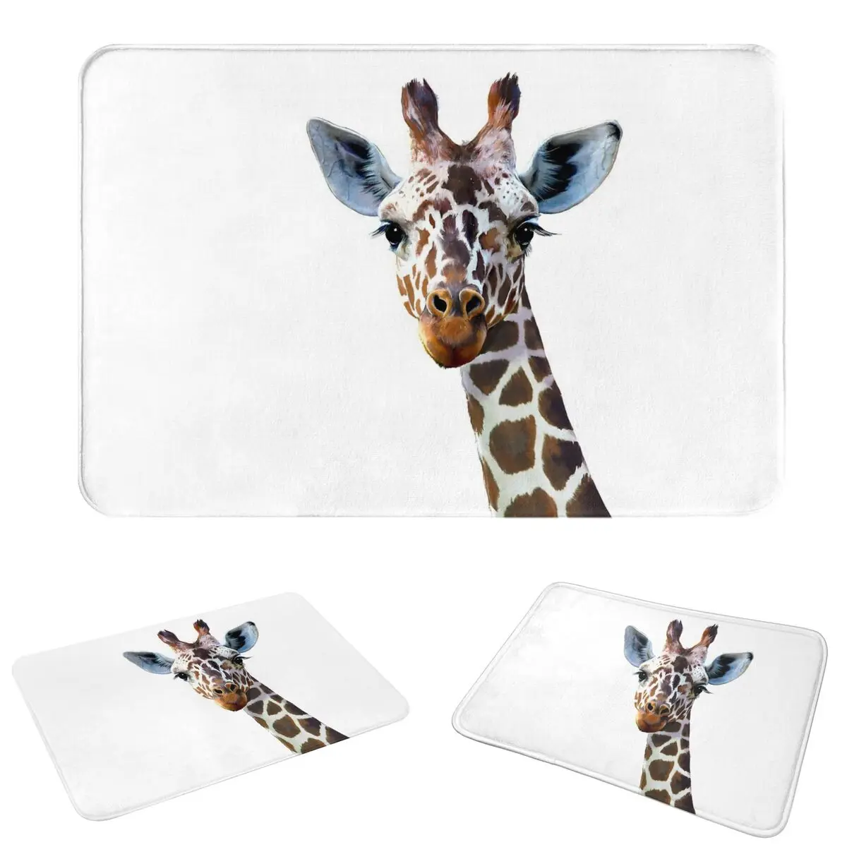 Giraffe Drawstring Bag Anti-slip Doormat Floor Mat Washable Carpet Rug for Kitchen Entrance Home Bedroom Footpad Mats
