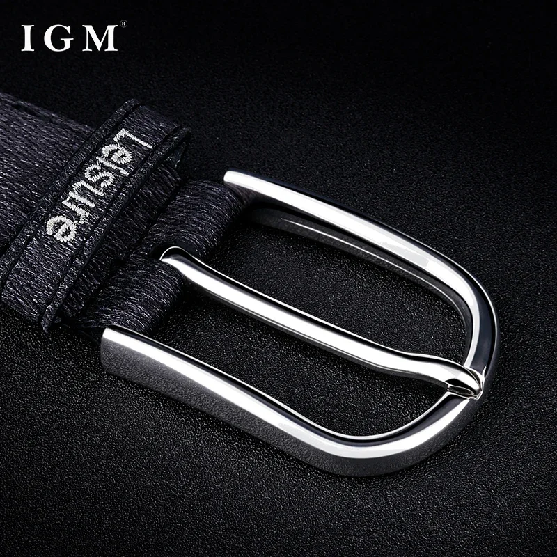 IGM Breathable Comfort Personality Woven Stretch Belt Mens Canvas Belt Young Student Versatile Jeans Belt