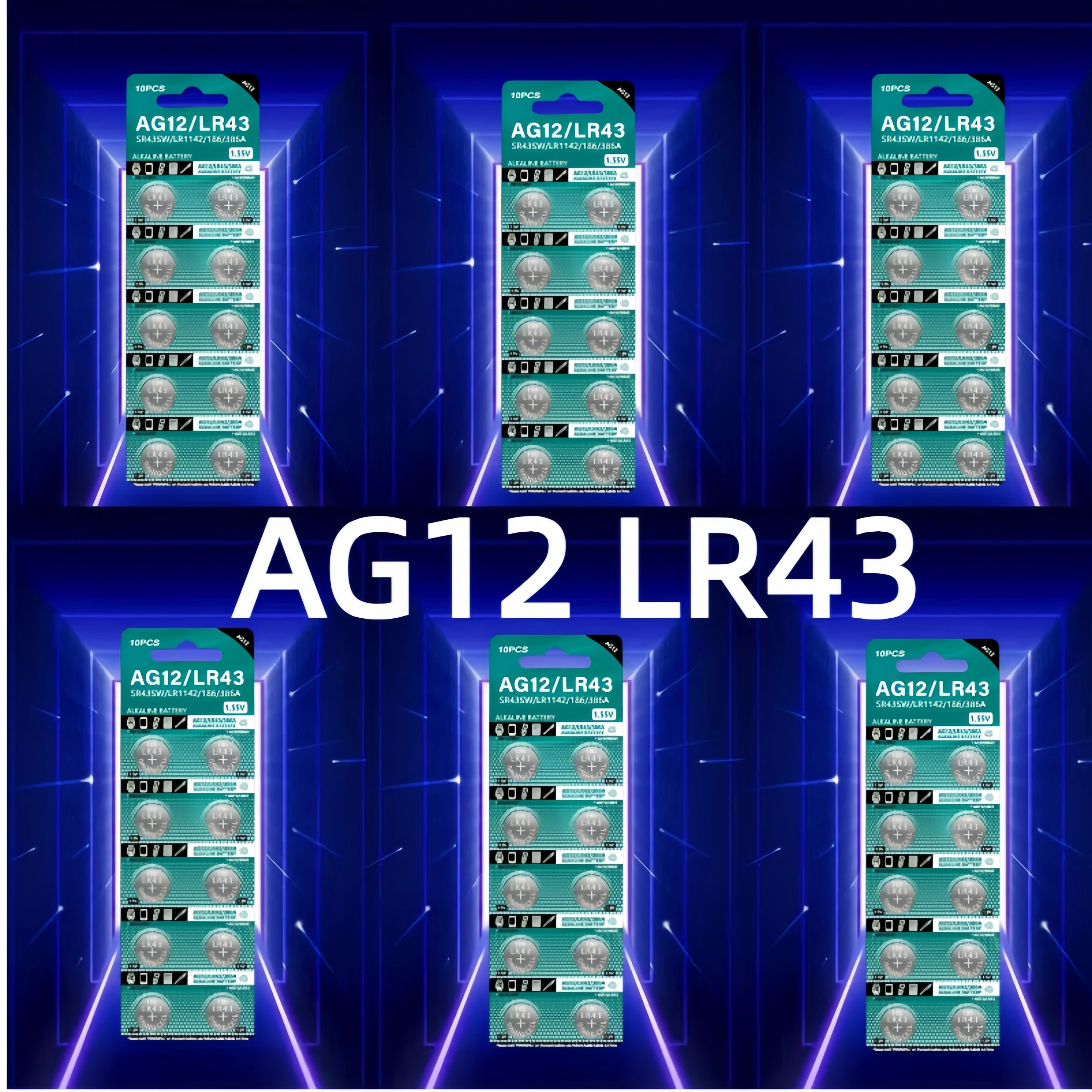 

1.55V 110mAh Lithium AG12 LR43 Button Battery SR43 386 LR1142 V12GA AG 12 SR43W SR1142 Coin Cell Watch Toys Remote Battery