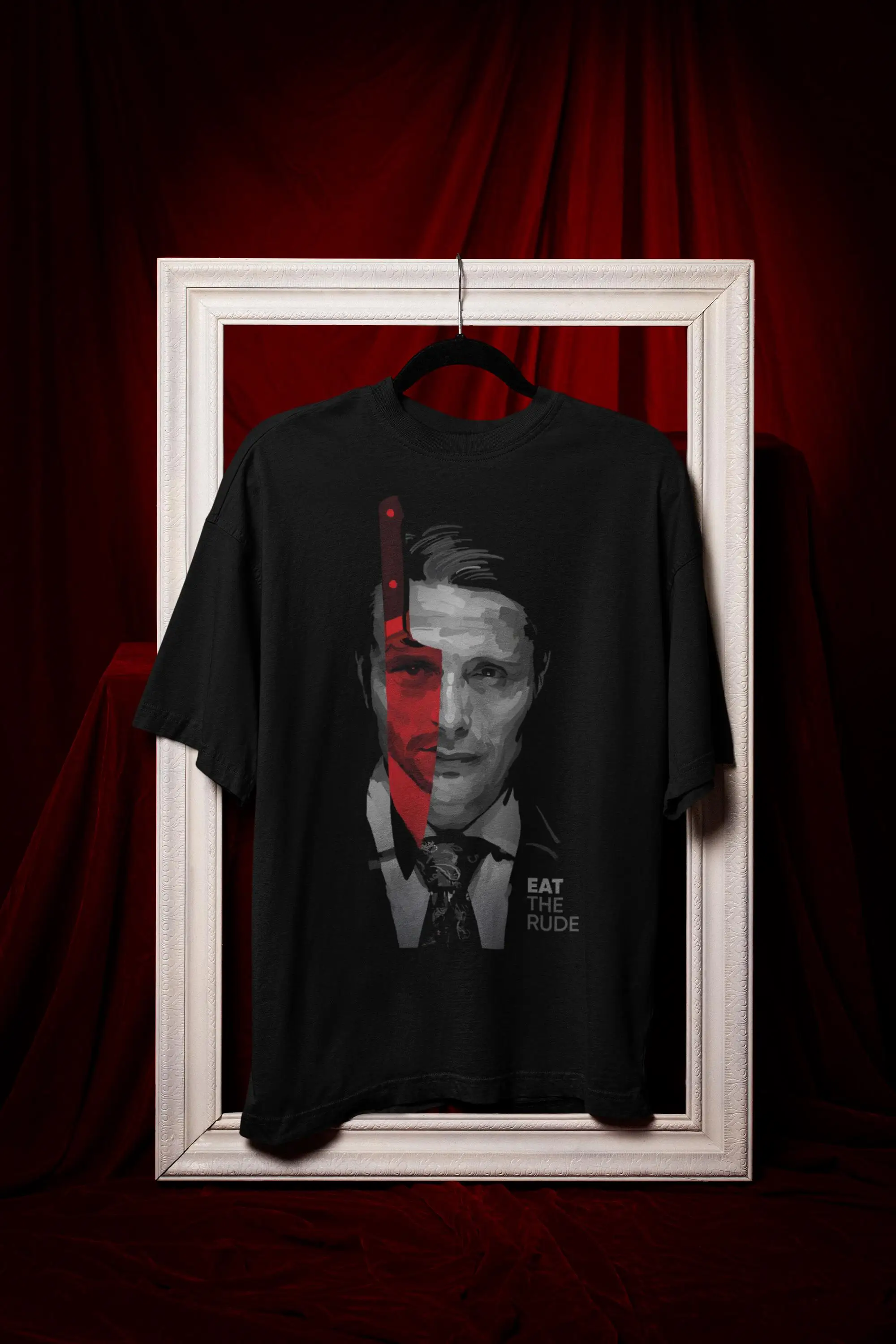 Camiseta de la serie de televisión de Hannibal Mads Mikkelsen Merch Dr. Lecter Buff Will Graham, camiseta Eat The Gude, ropa de dragón rojo de Hannigram