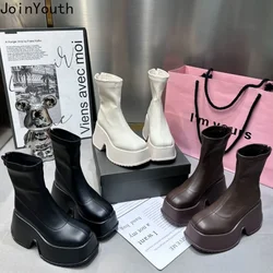 2024 New Thick Soled Fashion Leg Hugging Boots Long Tube Boots and Height Increasing Boots Korean Women's Shoes