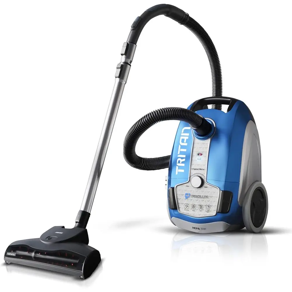 Tritan Bagged Canister Vacuum Cleaner, HEPA Filtration, Complete Home Care Tool Kit, Pet Hair No More, Adjustable Power Setting,