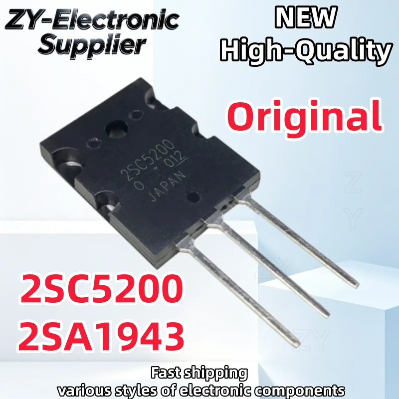 【5pairs/5pcs=】TO-264 Original 2SA1943 2SC5200 A1943 C5200 High-power amplifier output transistors