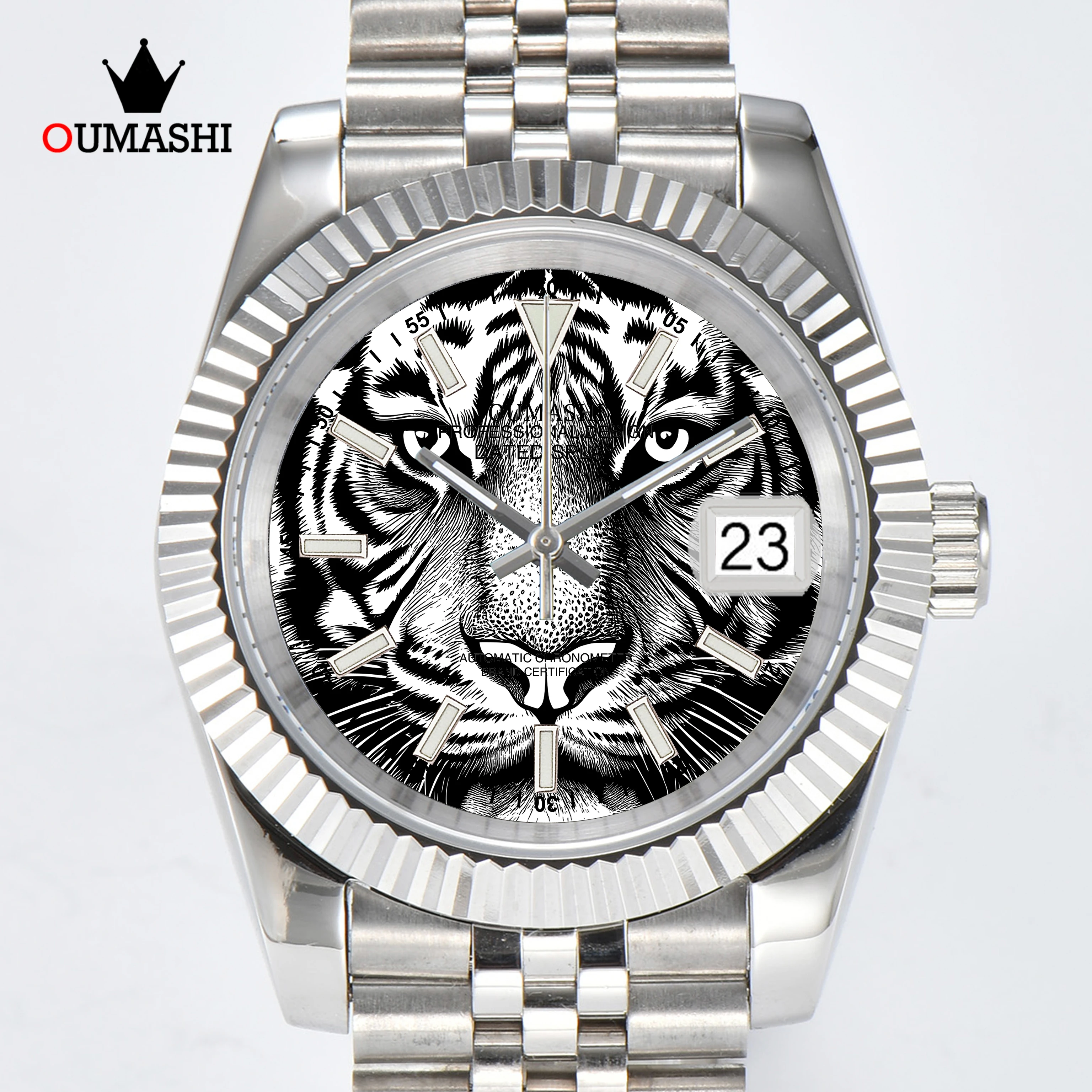 NH35 Watch 39/36mm Lion-Tiger Series Automatic Mechanical Movement Sapphire Glass Water-Resistant to 5 ATM Customizable