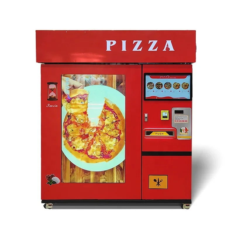 indoor hot food frozen commercial vending machine automatic intelligent pizza vending machine