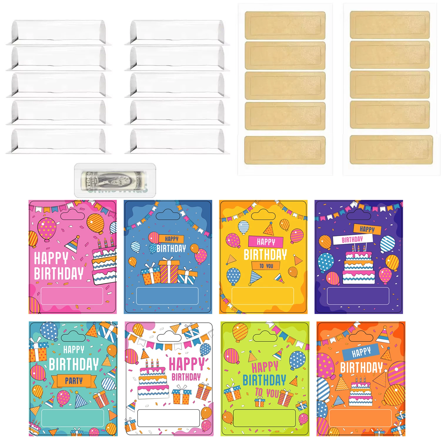 Porte-monnaie ornements pour offrir en espèces conceptions uniques de carte-cadeau d'argent avec couvercle en plastique et adhésif pour anniversaire noël