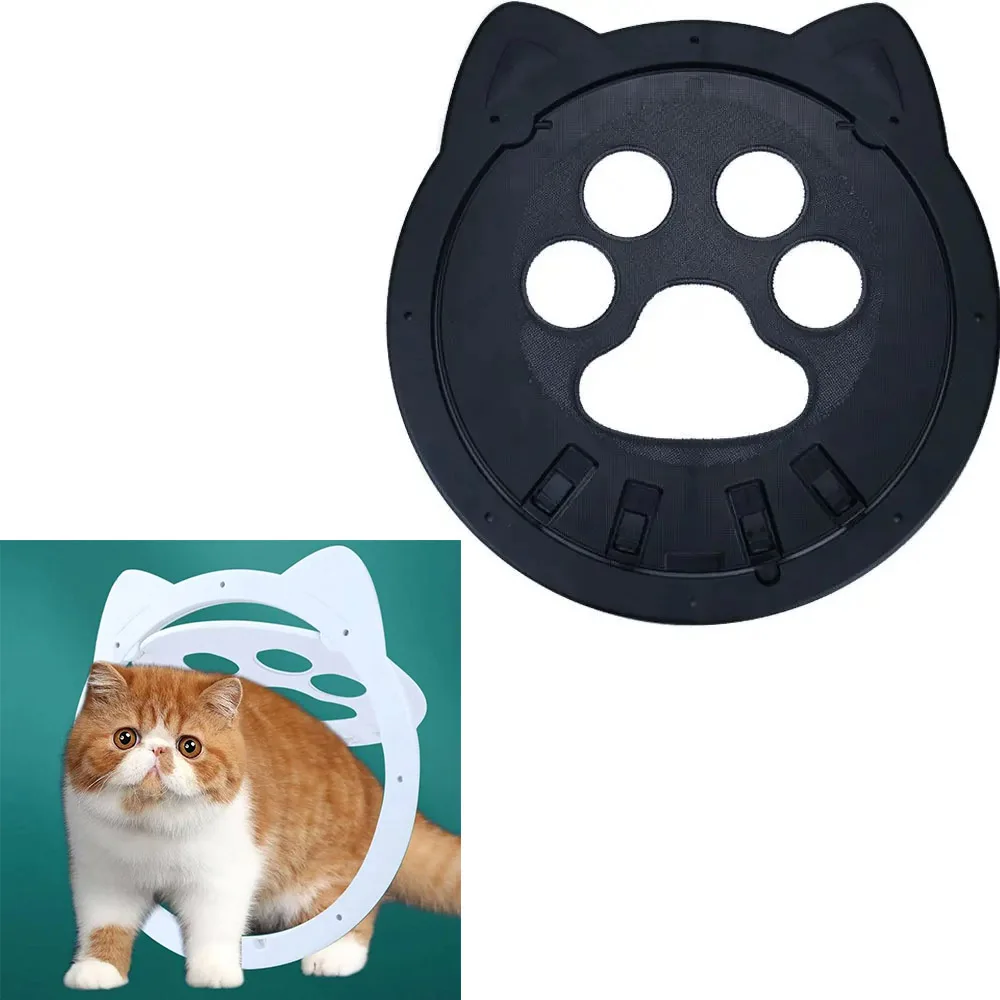 Puerta con pantalla para mascotas, puerta magnética con cierre automático para perros y gatos pequeños con función de bloqueo para puerta, ventana y porche