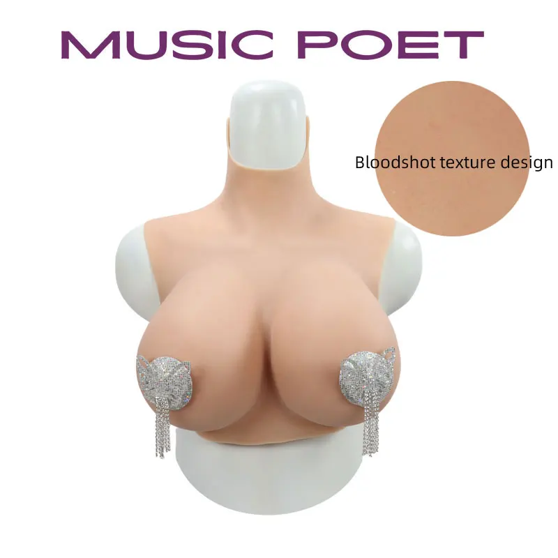 MUSIC POET Silicone Breast Forms Boobs for Mastectomy Cancer Crossdresser Drag QueenTransvestite Sissy Artifical Huge Chest