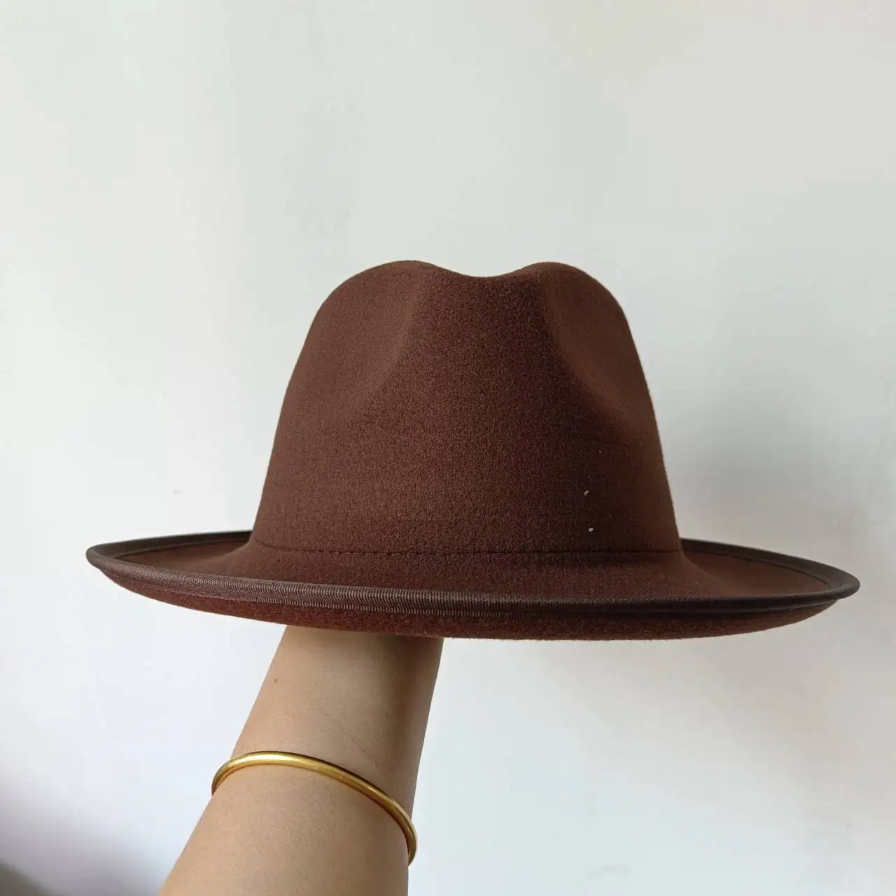 Sombrero fedora hat bow heart hat felt hat small upturned brim men\'s top hat vintage jazz hat gorras para hombres