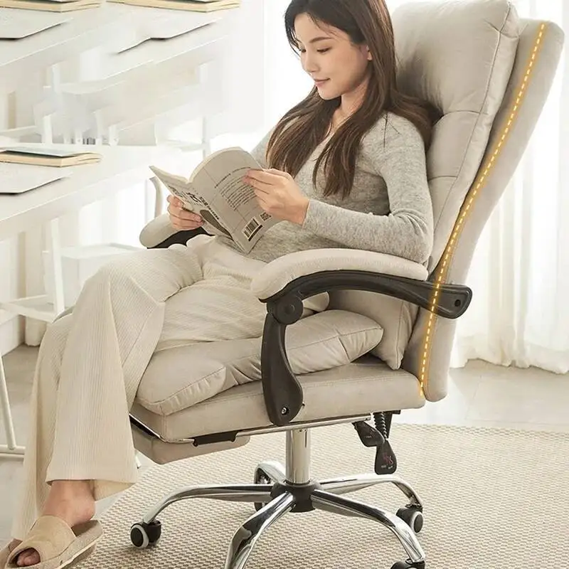 

Chairs Mobiles Work Floor Office Comfort Nordic Rolling Office Chairs Leather Comfy Arm Sillas De Oficina Furniture Sets Wrx