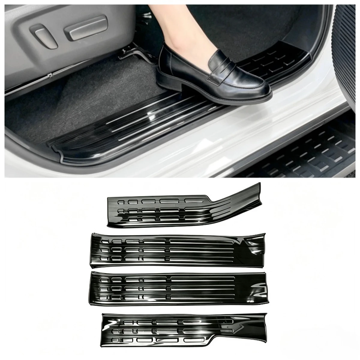 Stainless Steel Door Threshold Strip For Toyota Land Cruiser FJ 2026 Anti-Scratch Door Sill Plate Welcome Pedal Car Accessories