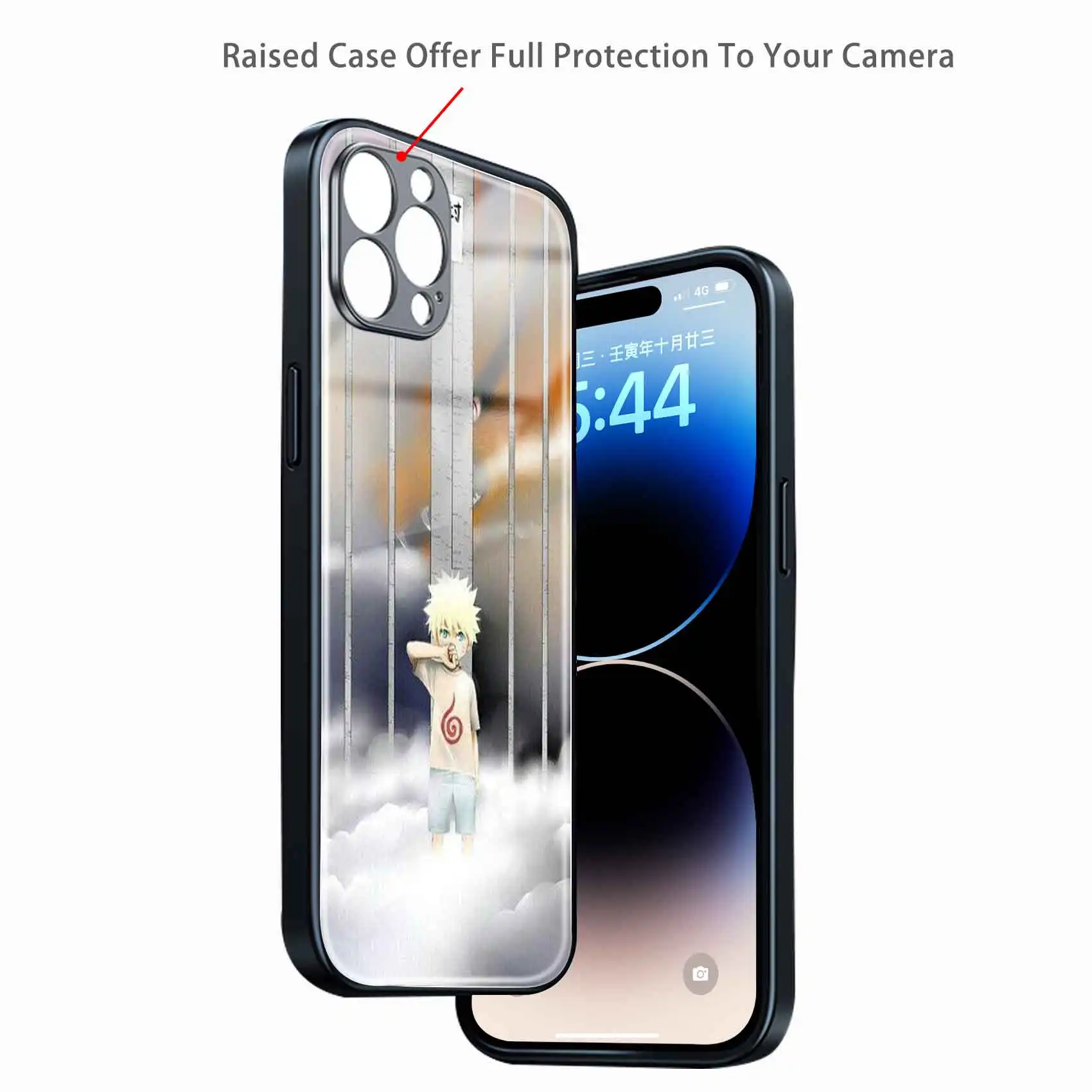 MINISO أنيق الهوكاجي السابع حافظة هاتف واقية آيفون 16 15 14 13 12 برو ماكس زائد غطاء مقبض مقاوم للسقوط