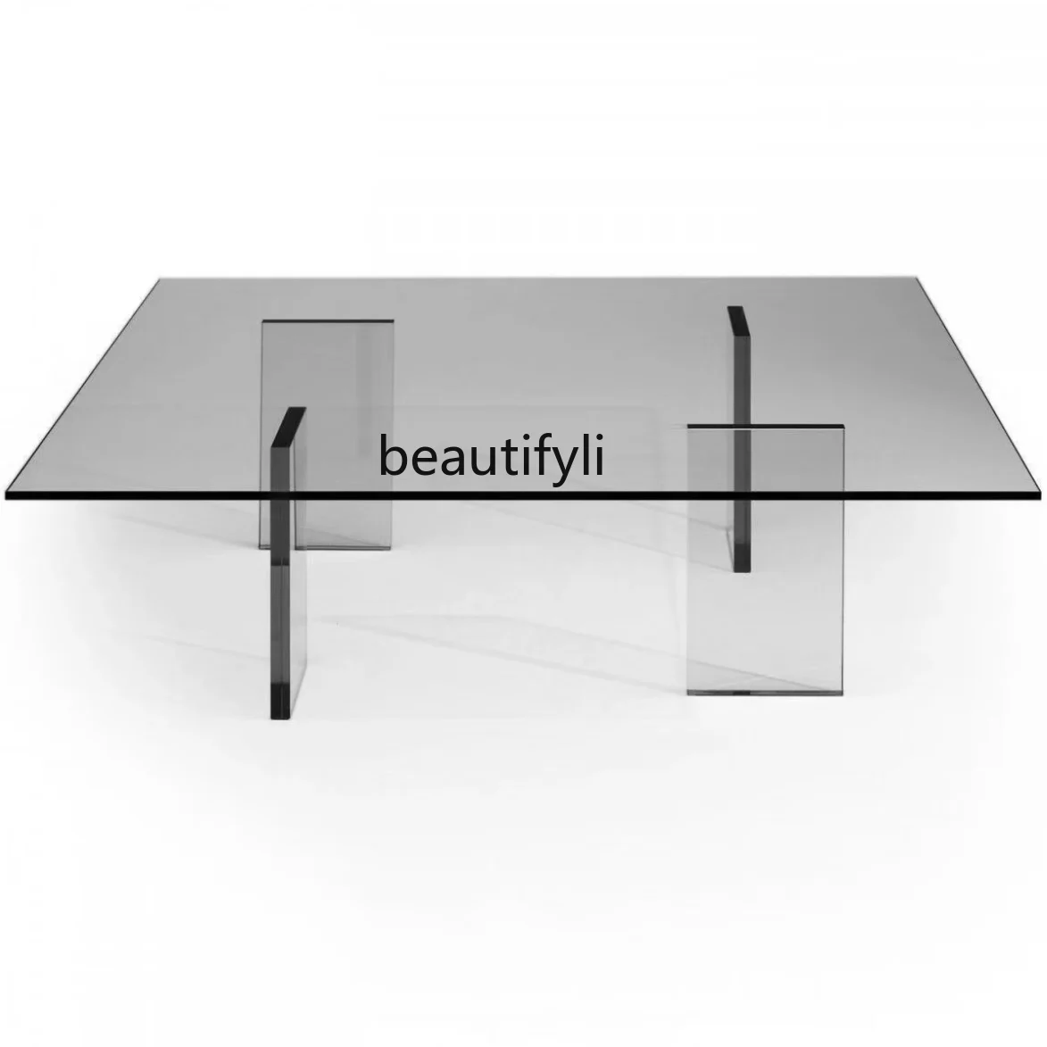 

Glass coffee table custom minimalist dining table high-end living room low table side few Nordic