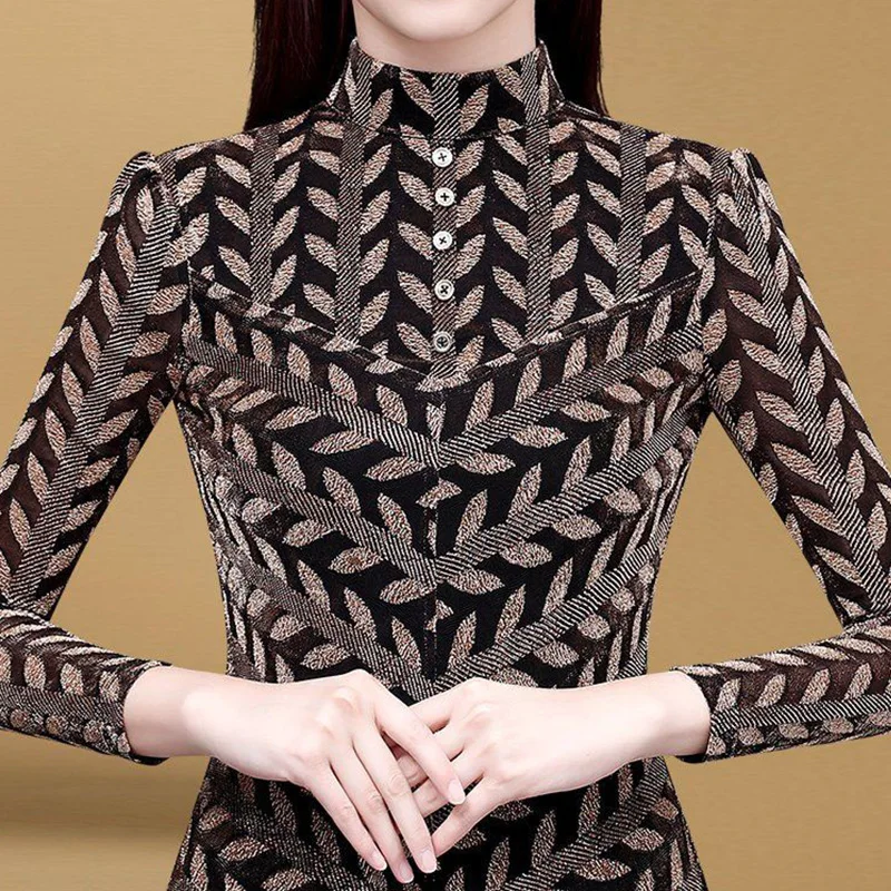 

Женская Асимметричная кружевная водолазка, повседневная офисная одежда в стиле K-POP в стиле ретро, топы с длинным рукавом и пуговицами, Новинка лета 2024