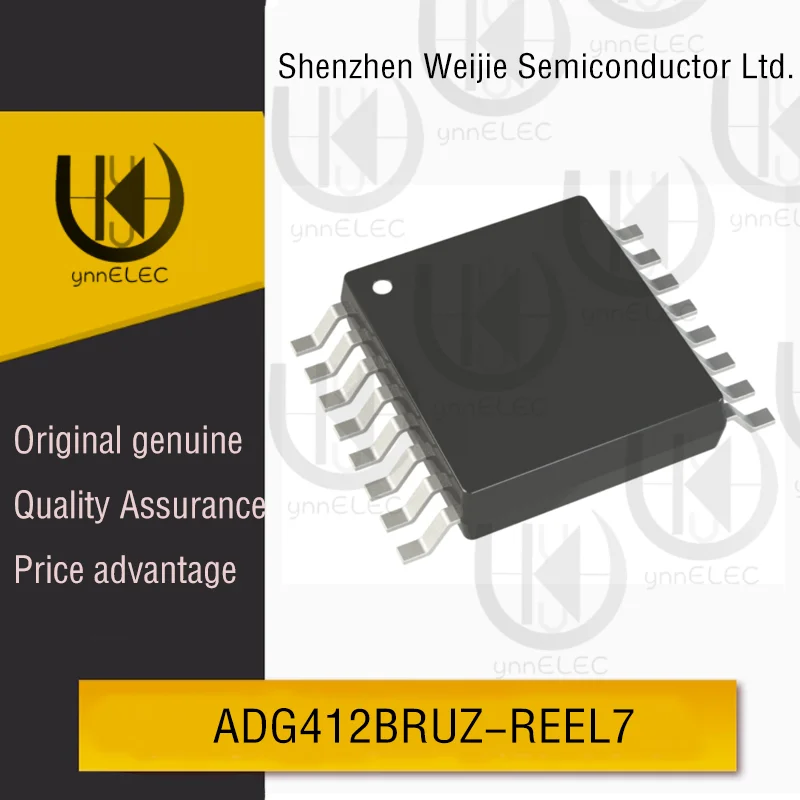 

​​Original ADG412BRUZ-REEL7 Analog Switch IC - Quad SPST, Low On-Resistance 35Ω - TSSOP-16 Package​