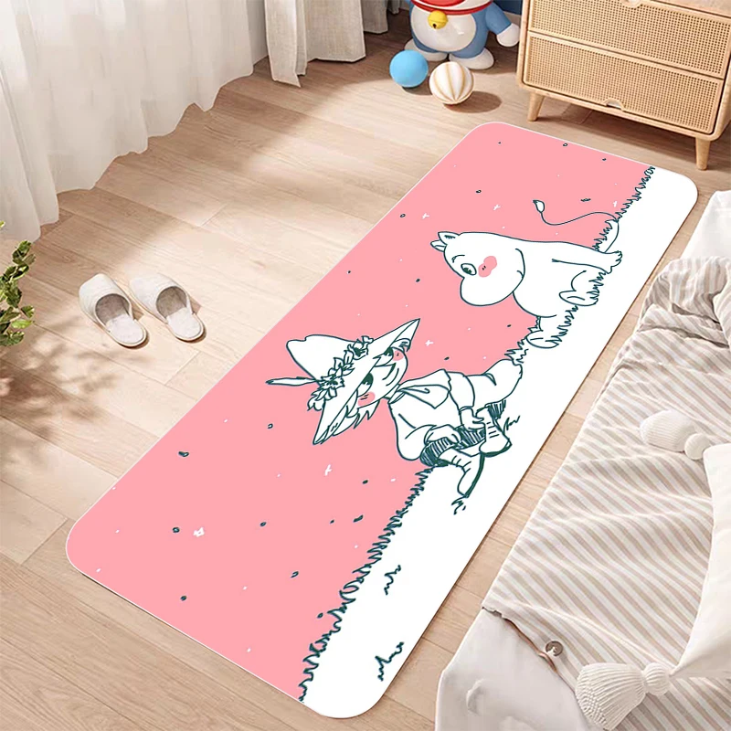 

Cute Cartoon Moomin Door Mat Entrance Non-slip Doormat Washable Kitchen Carpet Living Room Hallway Rugs Bathroom Bath Door Mats