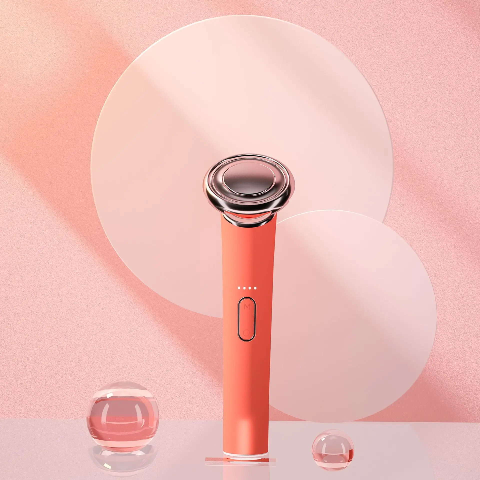 Home Facial Beauty Instrument Massage Cleansing Lift Facial Introducer Firming Blackhead Pore Cleaner Red Blue Light