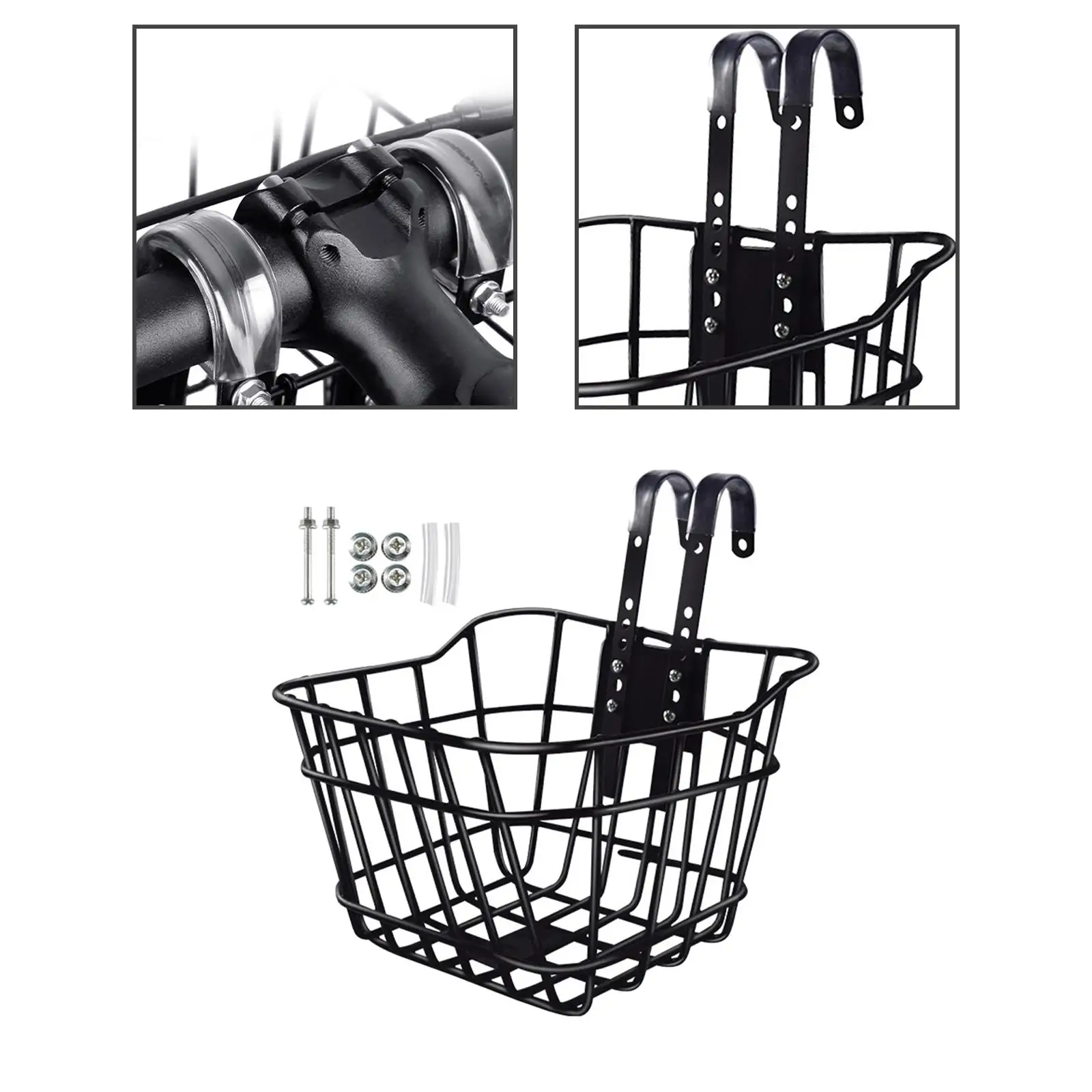 Kids Bike Basket Front Decor Storage Iron Wire Carrying Lightweight Child Bicycle Basket for Girls Boys Street Camping Parks