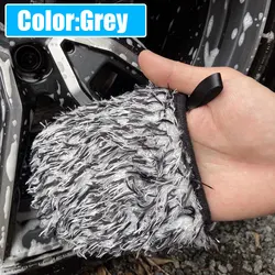 Thickening Two-sided Microfiber Wheel Detailer Wash Glove Super Soft Car Detailing Pocket Mitt Car Washing Gloves