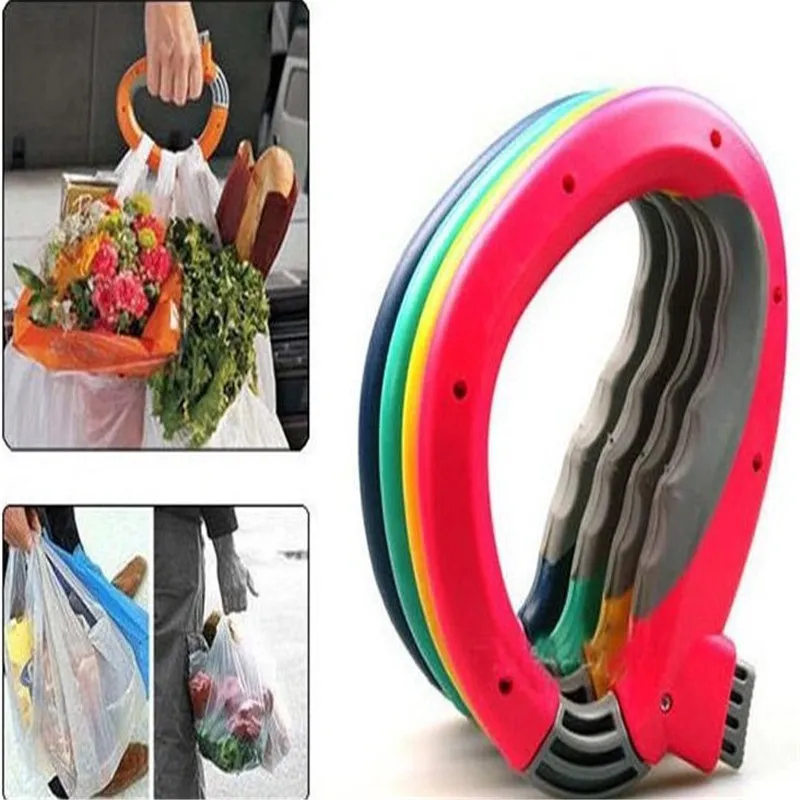 Kinesiology D Shaped Bag Grip Grocery Bag Holder Handle Bag Carry Handle Handy Labor-saving Bag Gadget Vegetable Extractor