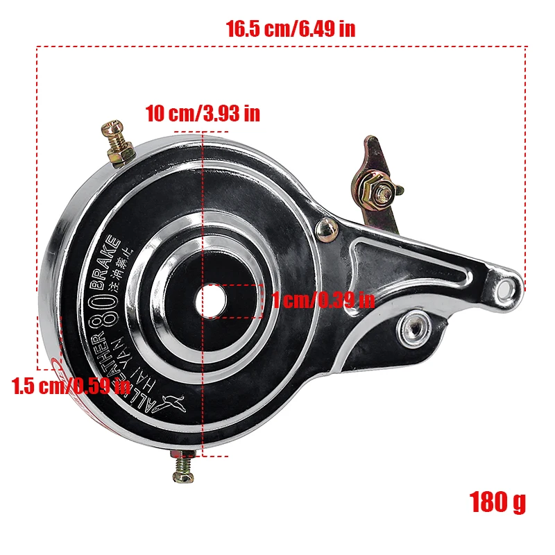 Steel Body Bike Rear Band Brake Assembly 80mm Bike Drum Brakes Freewheel Axle Iron Hubs Bicycle Accessories Parts