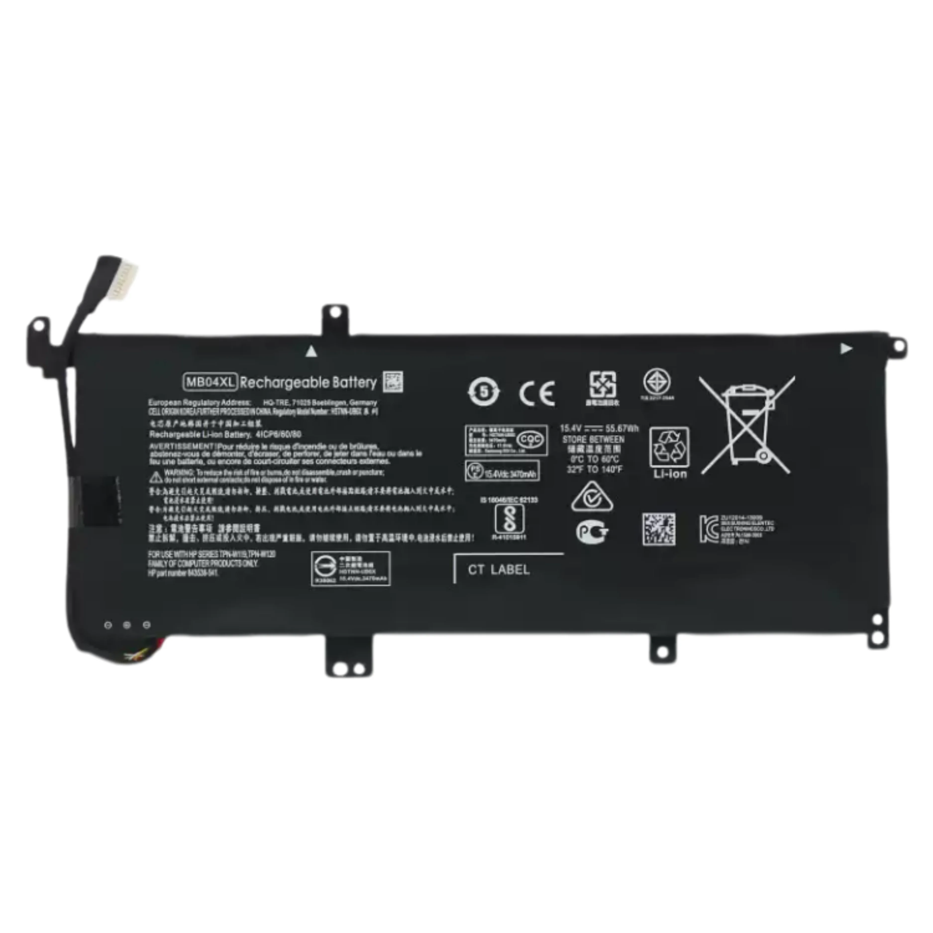 For MB04XL  Envy x360 15t-aq100 aq200 TPN-W119 W120