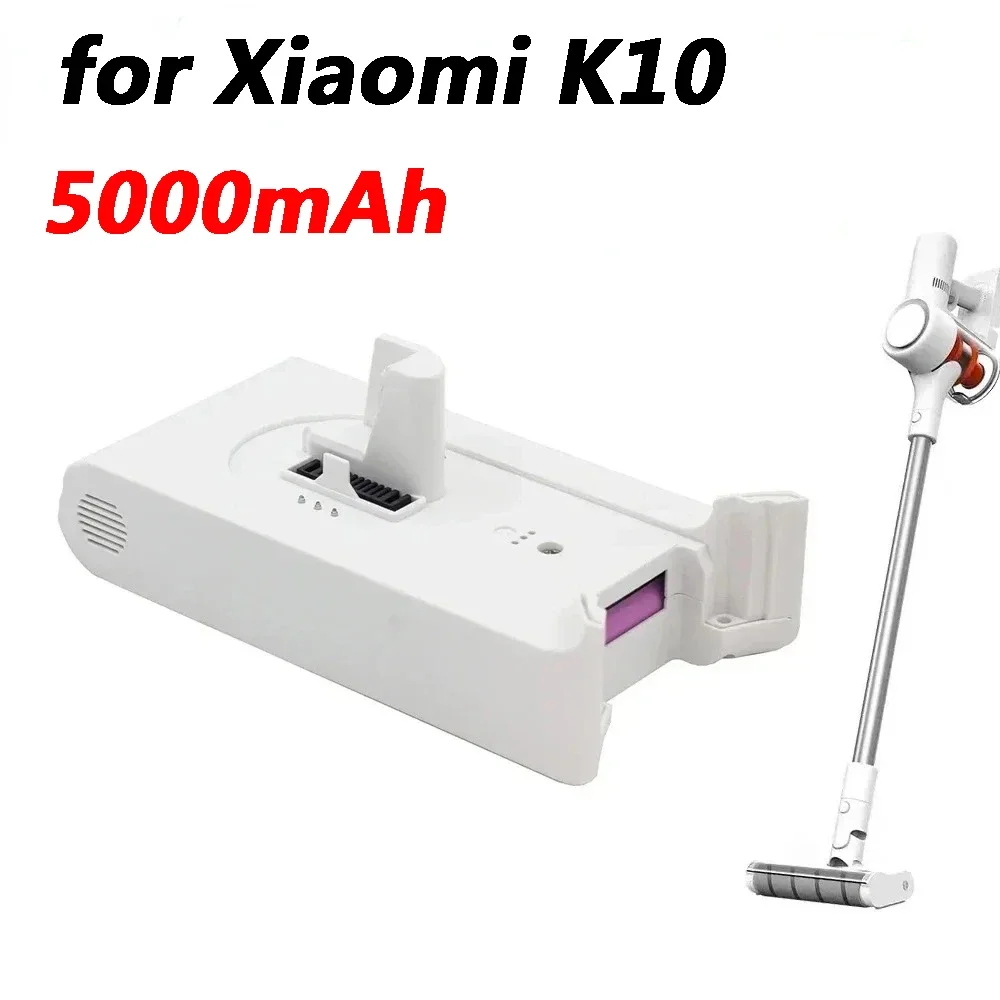 Bateria de substituição original para Xiaomi Mijia K10, Aspirador de pó sem fio portátil, 5000mAh, 18650 Li-ion Baterias Pack