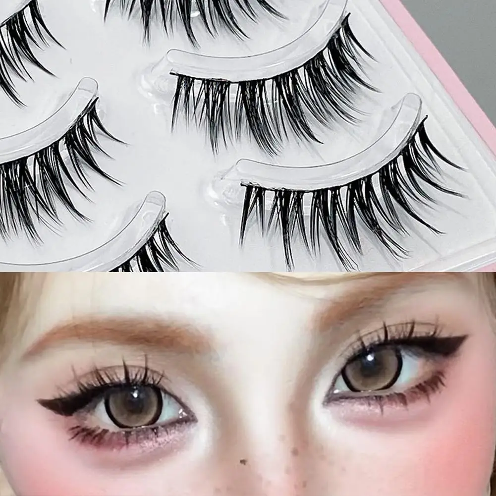 

Новые кукольные ресницы, натуральные кошачьи глаза, накладные ресницы, крест, ручная работа, косплей, макияж, аниме, глаза, манга, полоски, ресницы R5H8