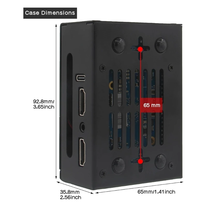 정확한 방열판 팬이 있는 Orange 5(N515) 개발 보드 보호기용 금속 케이스 손쉬운 연결