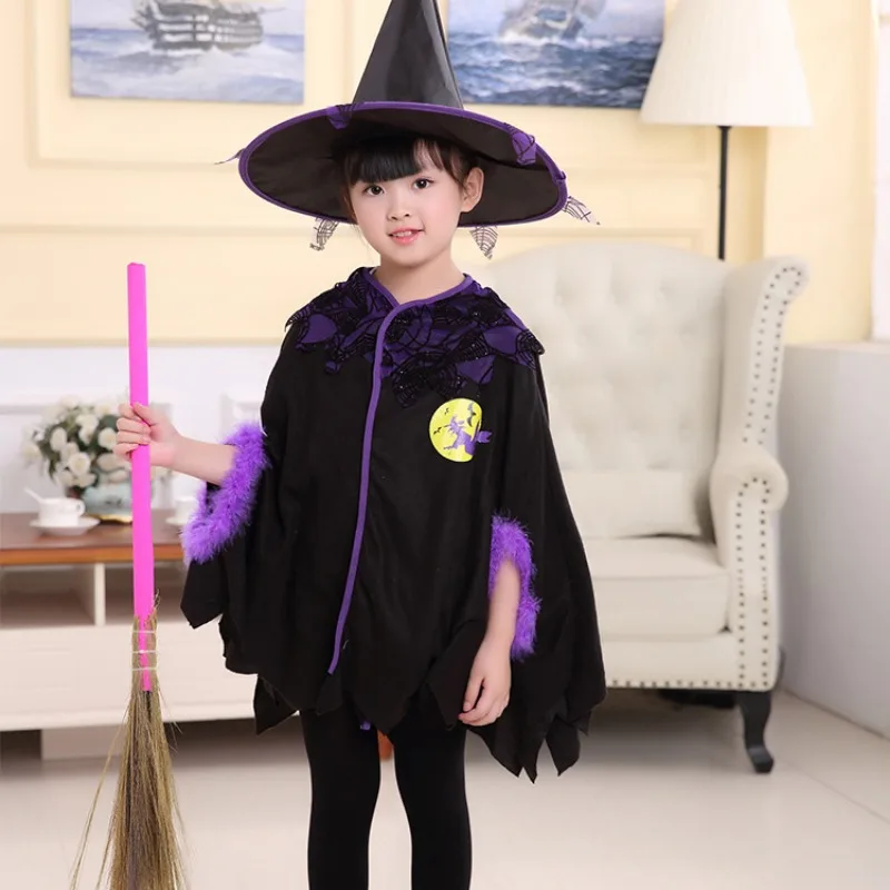 เครื่องแต่งกายวันฮาโลวีนคอสเพลย์สำหรับเด็กชุดเสื้อคลุมเครื่องแต่งกายวันฮาโลวีนเด็กผู้หญิงเครื่องแต่งกายสำหรับงานปาร์ตี้เทศกาล
