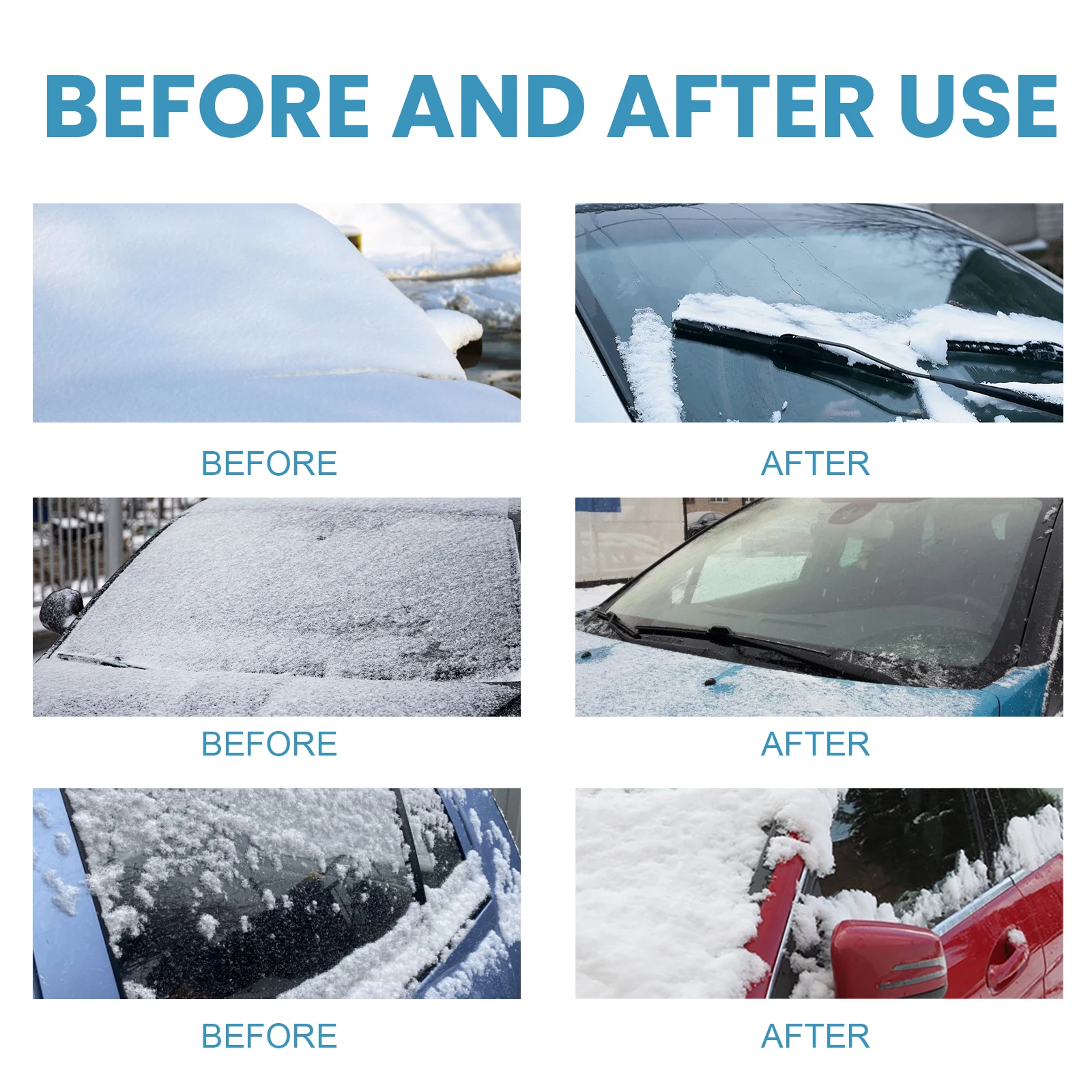 Winter Car De-Icing And Snow-Melting Spray Quickly Melts Frost ＆ Snow On Car Windows Easily Wipes Clean Car De-Icing Agent 60ml