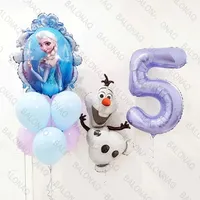 9Pcs/Set Frozen Theme Party Snowflake Olaf 32 Inch Digital Foil Balloon Birthday Baby Shower Party Decoration Items