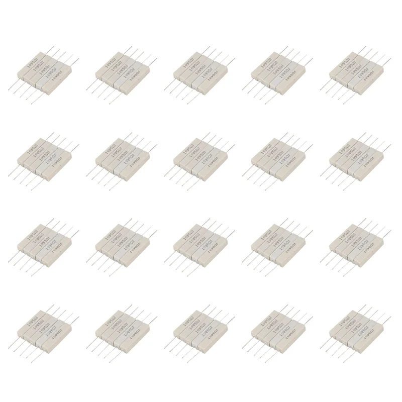 AS62 100 unidades de resistor de cimento enrolado 5 Ohm 10W Watt 5%