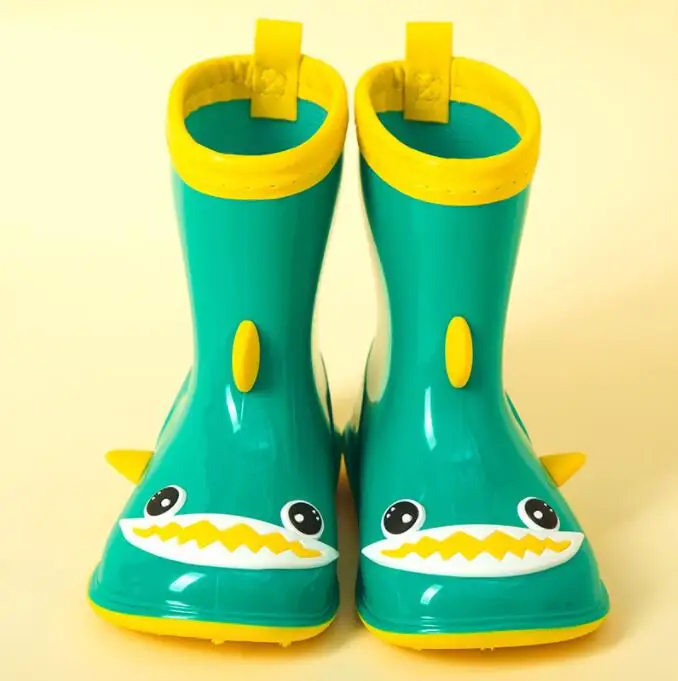 

3D Cartoon Shark Children Rain Boots Non-slip Baby Soft Kids Fashion Boys and Girls Four Seasons Water Shoe Non-slip