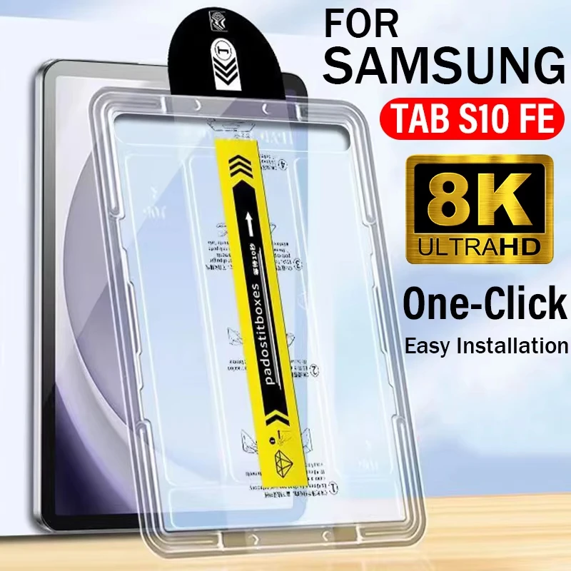 Screen Protectors For Samsung Galaxy Tab A9 Plus 8.7 S10 Plus S10+ 12.4 S9 FE Plus S7 S8 11 S6 Lite Easy Install Tempered Glass
