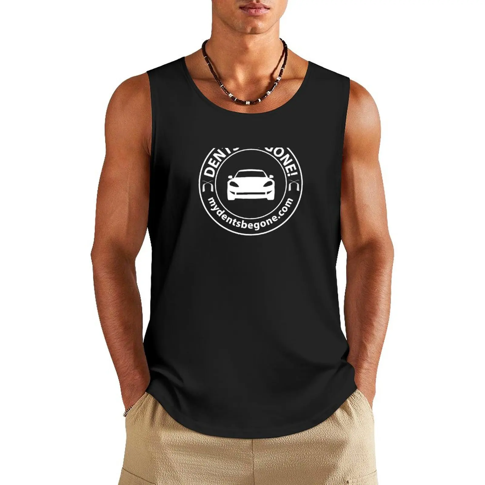 DBG White Tank Top Men's singlets training weight vest Men's summer vest sleeveless tshirts for men