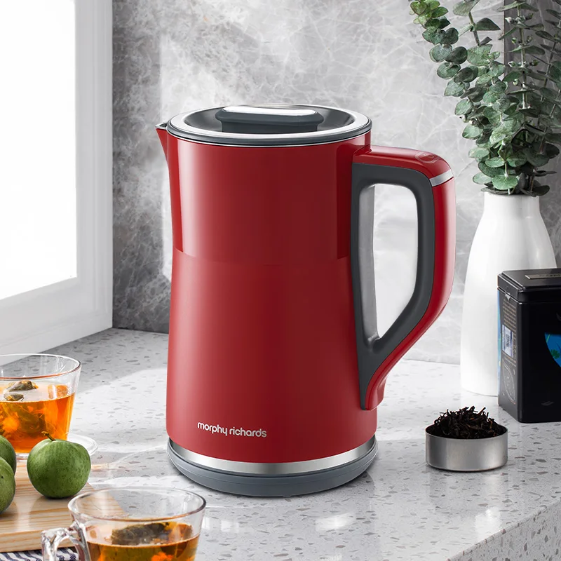 

1.5L Electric Kettle 304 Stainless Steel Tea Coffee Hot Water Boiler LED Indicator Auto Shut-Off & Boil-Dry Protection 4 Colors