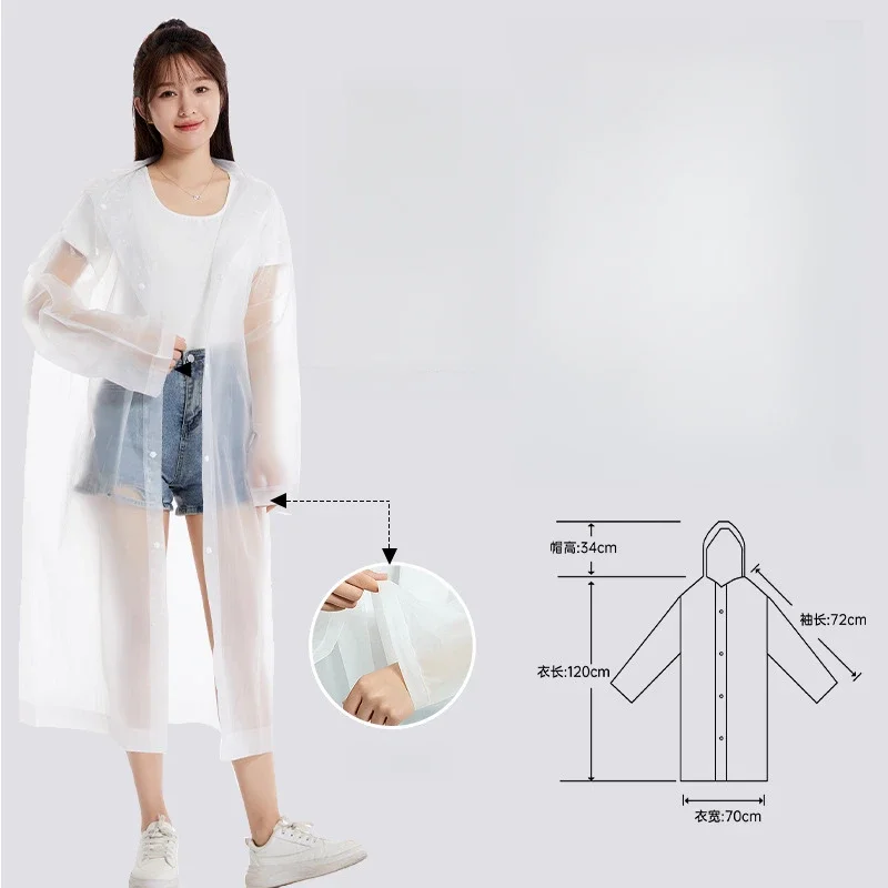 Chubasquero impermeable para exteriores, senderismo, montaña, viajes, emergencia, Poncho portátil transparente para adultos, protección contra la lluvia Unisex